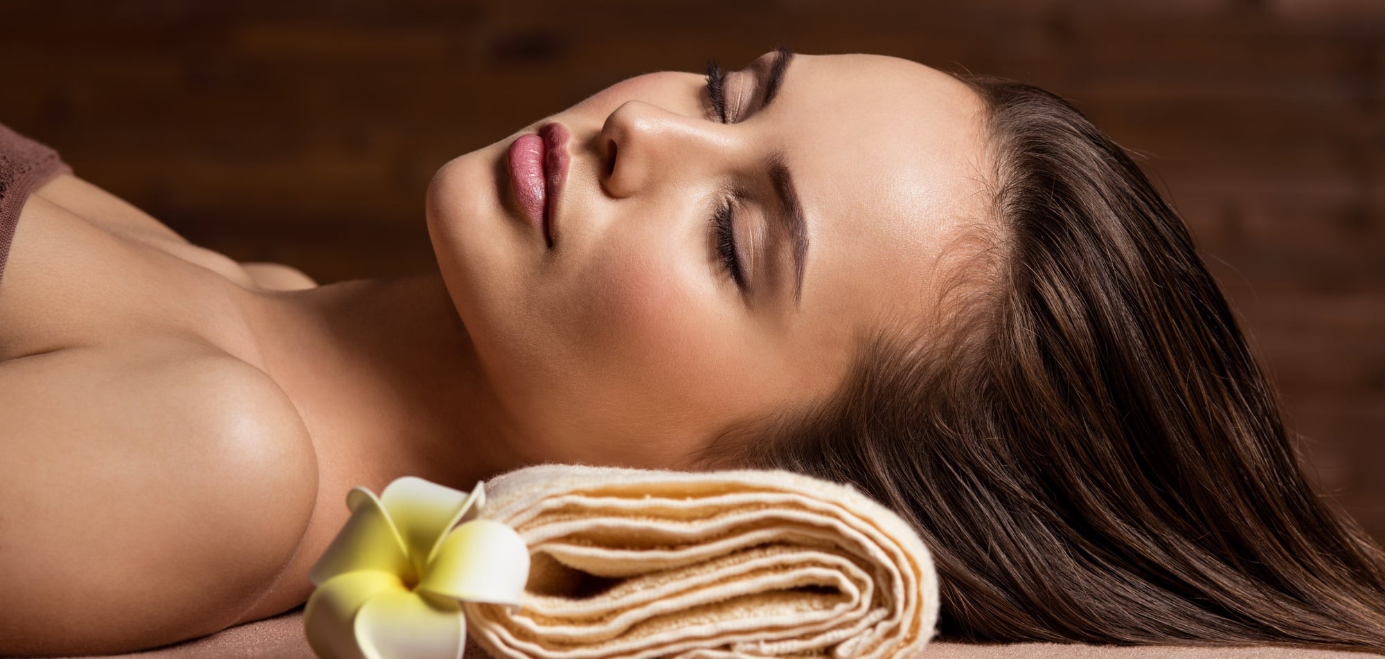young woman relaxing spa salon beauty treatment spa salon