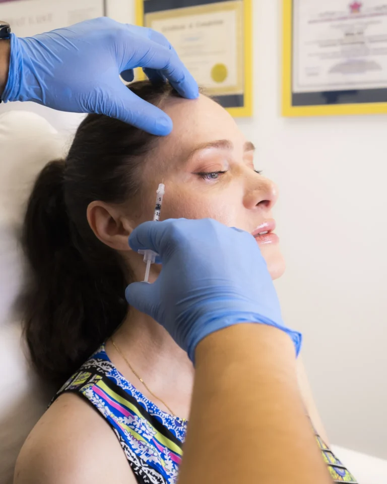 Botox injection at 4D Skin Care Clinic in North Vancouver