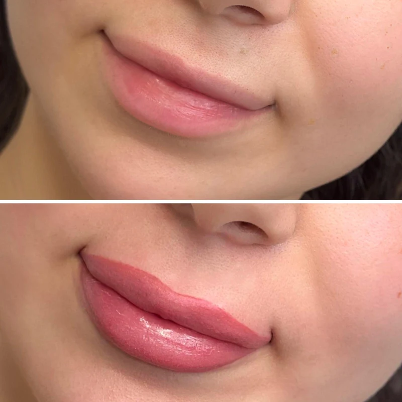 Before and after lip blush by Bita Afi Before and after lip blush by Bita Afi